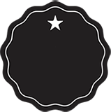 Black Star Icon Badge