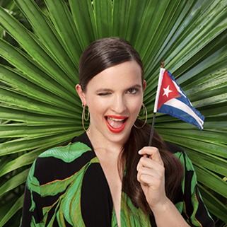 Girl with Cuban Flag