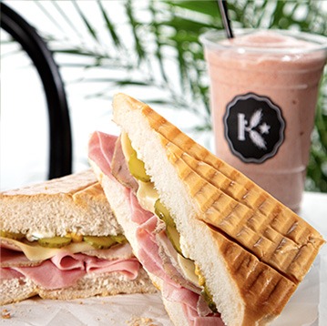 Cubano Sandwich + Mamey Smoothie